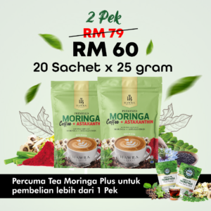 Kopi Moringa + Astaxanthin - 2 Pek + Free Gift
